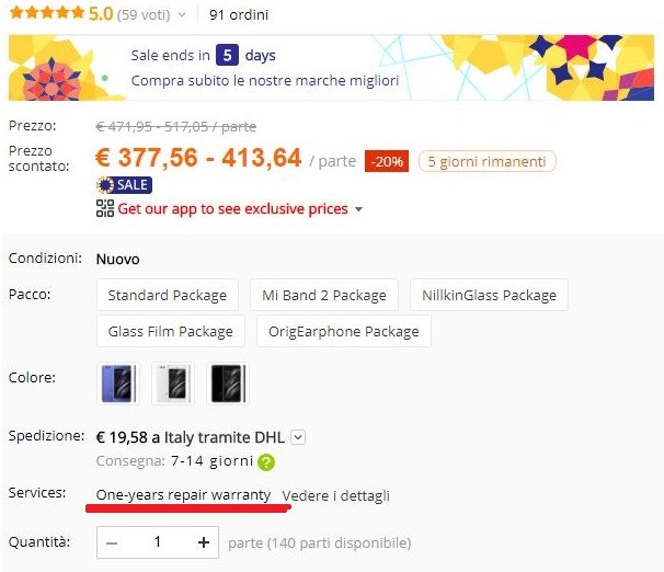 aliexpress garanzia allianz