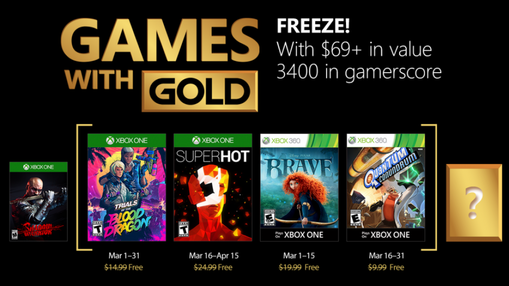 xbox-games with gold marzo 2018