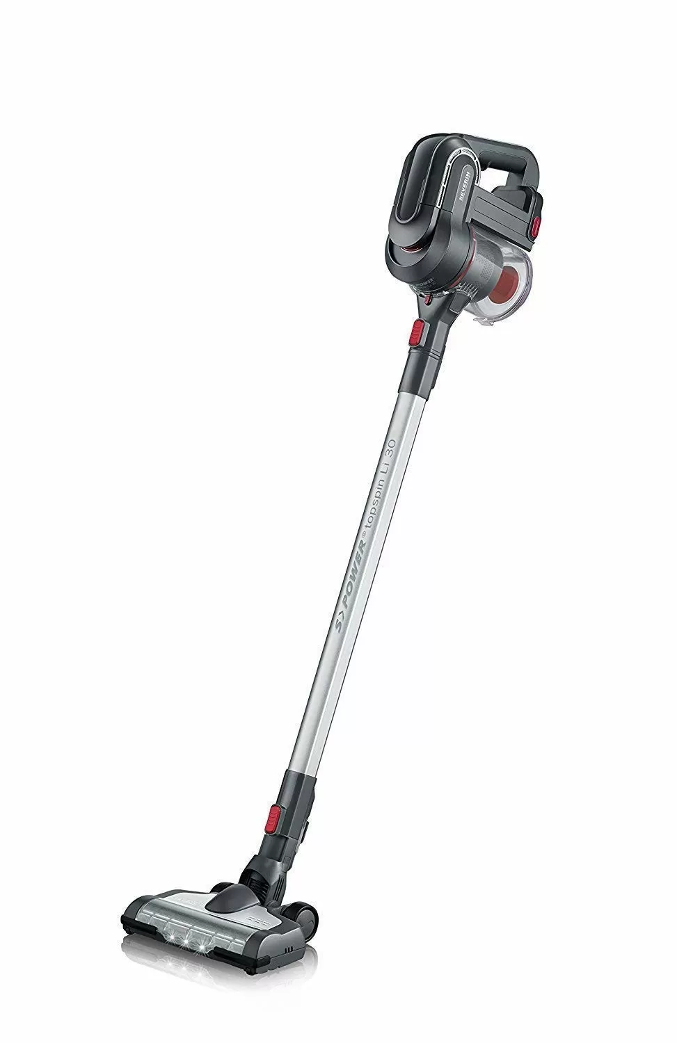 Severin HV 7165 Aspirapolvere senza Fili e Scopa Elettrica Portatile Verticale, senza Sacco, Ciclonica, Motore Digitale, Filtro Hepa, Illuminazione a Led