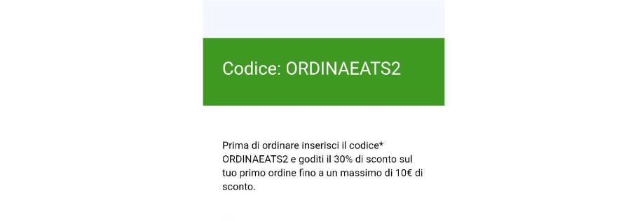 codice sconto ordinaeats2 uber eats