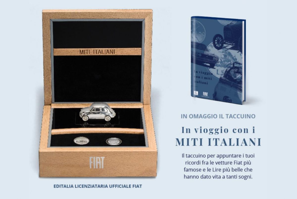 fiat modellino 500 taccuino