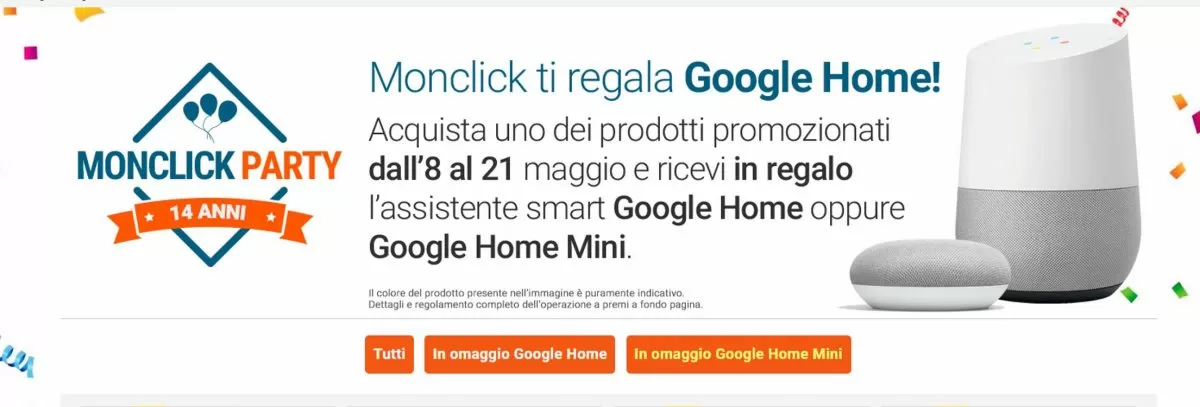 google home mini omaggio
