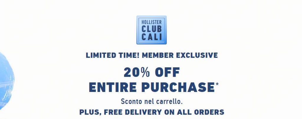 Hollister sconti deals