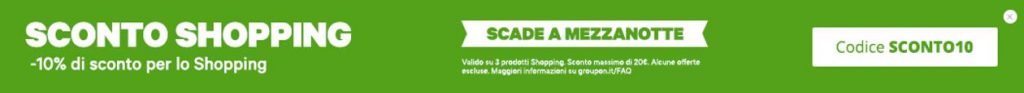 sconto shopping groupon