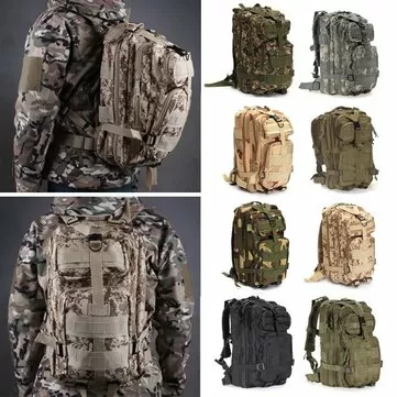 Offerta del giorno! IPRee® 30L Outdoor Tactical Backpack 600D Nylon Waterproof Camouflage Trekking Rucksack