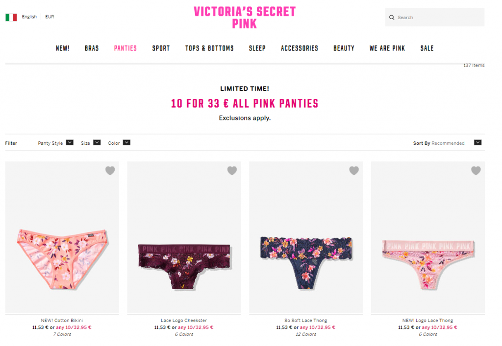 Victoria's Secret: sul sito 10 mutandine ad un prezzo incredibile - MrDeals