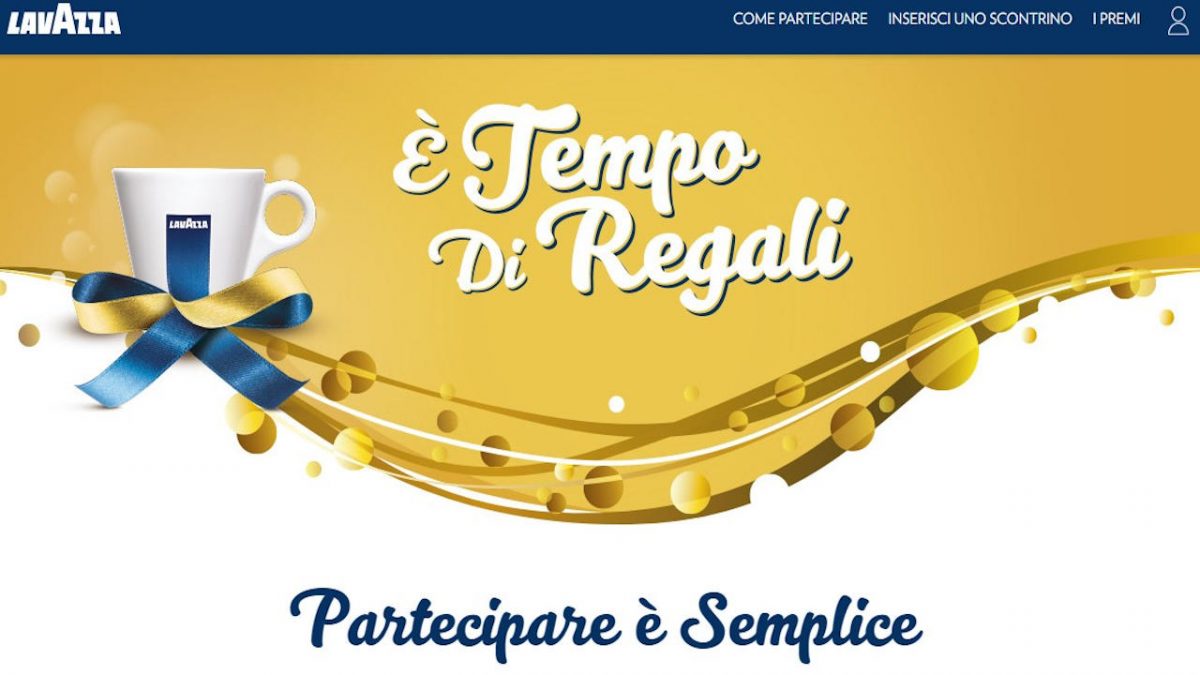 lavazza promozione codice sconto 100€ tempo di regali