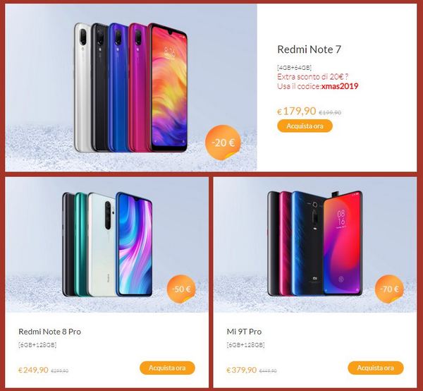 xiaomi offerte natale 2019