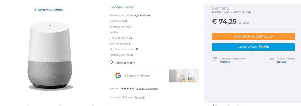 unieuro smart home google home
