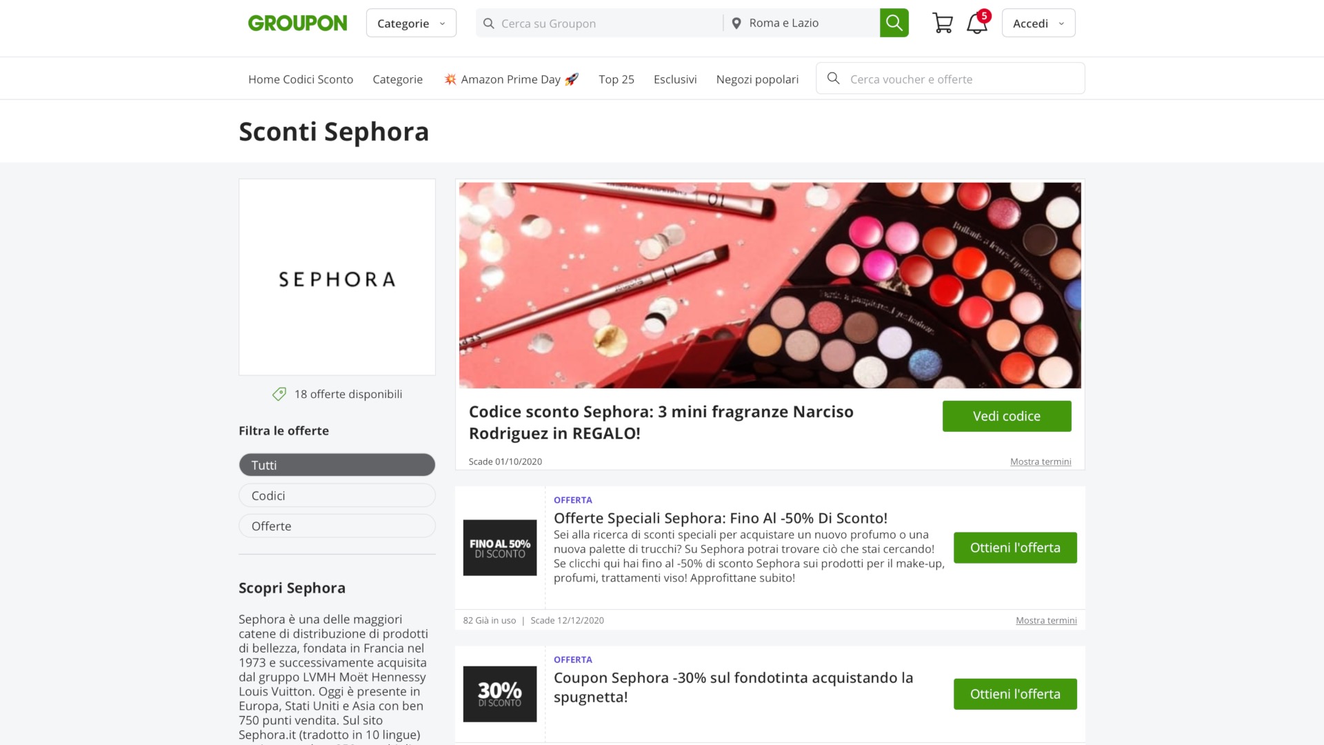 sephora groupon