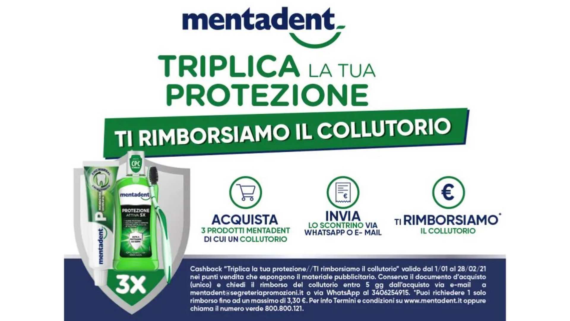 Mentadent rimborso collutorio