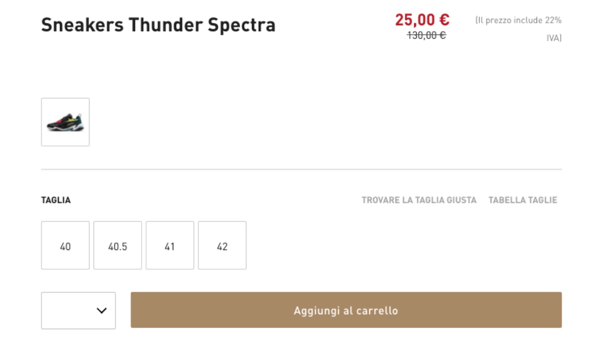 offerta sneakers puma thunder spectra