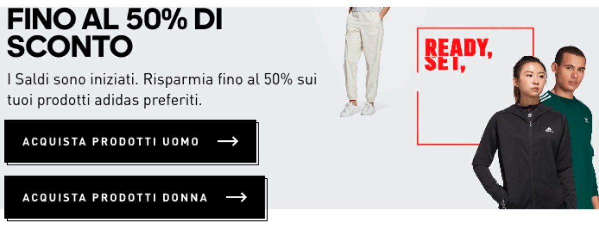 saldi adidas offerte sconti abbigliamento scarpe uomo donna bambini