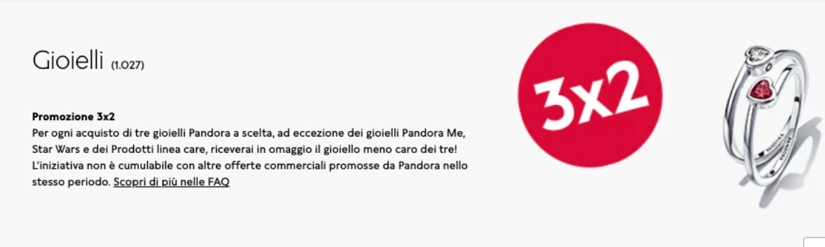 pandora 3x2 bracciale charm clip gratis