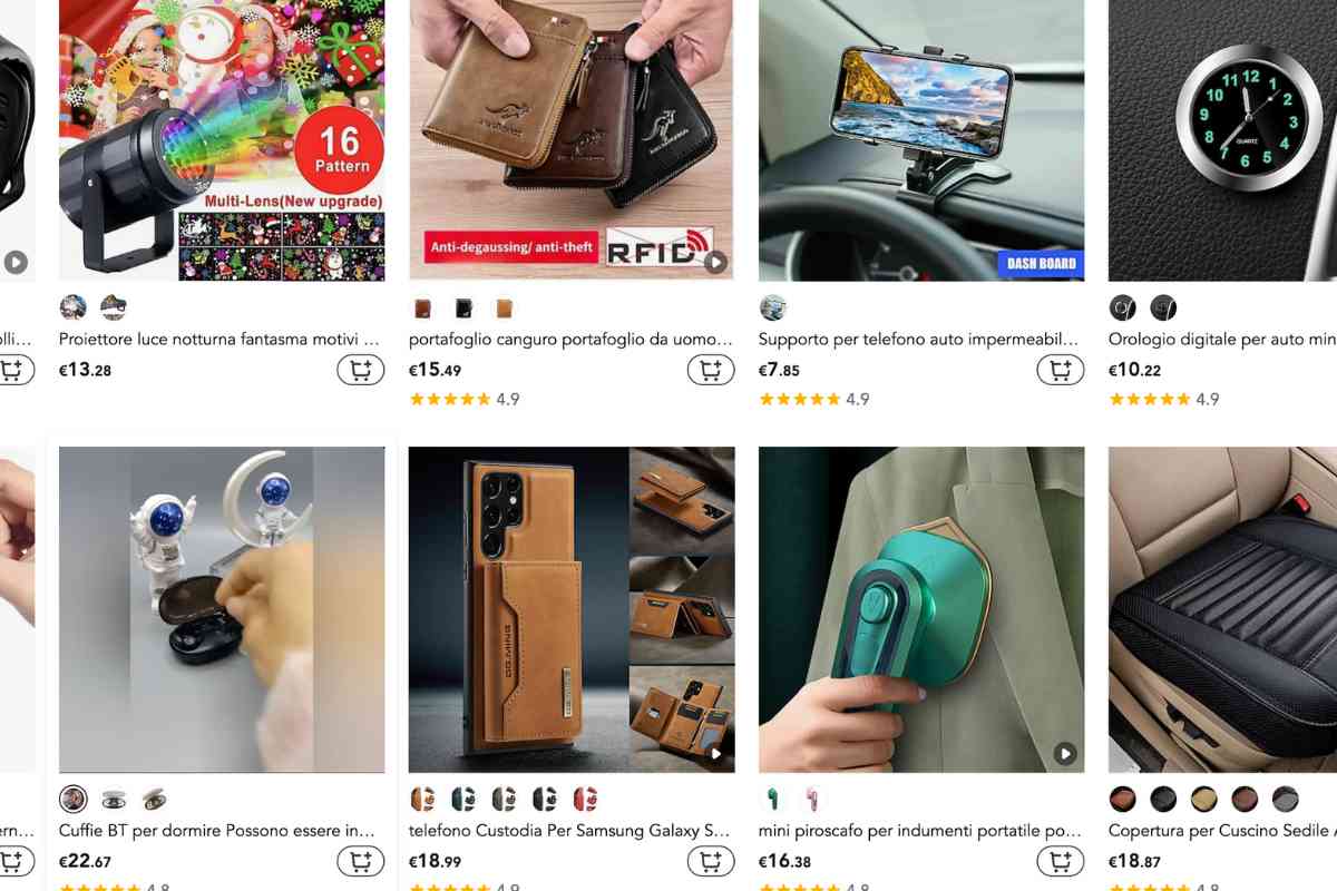 screenshot pagina sito