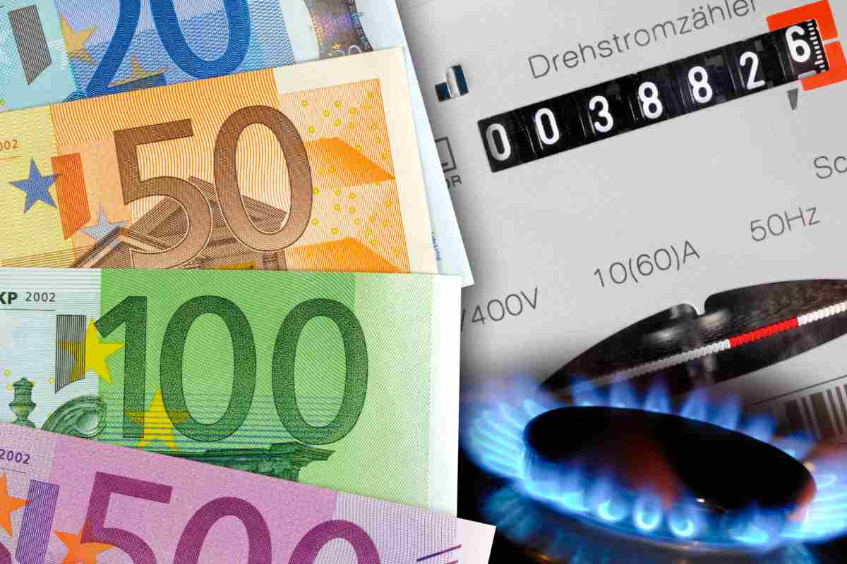 soldi fornello acceso contatore del gas