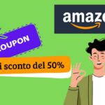 grafica coupon uomo ok logo amazon scritta