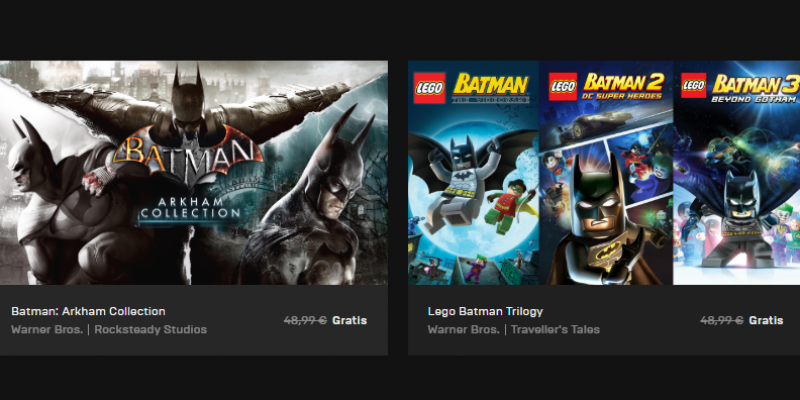 Scarica gratis 6 giochi di Batman con Epic Games: risparmi fino a 98€