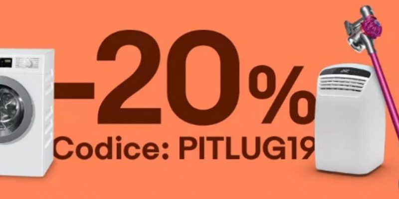 eBay: -20% Extra grazie al coupon PITLUG19