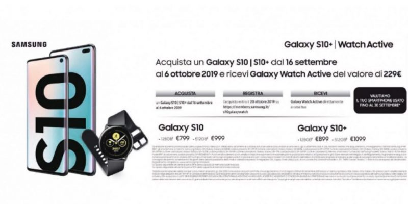 Galaxy Watch Active in regalo: approfitta della promo Samsung