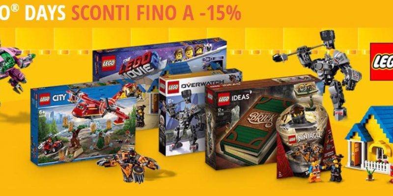 Ritornano i LEGO DAYS: centinaia di costruzioni scontate del 15%
